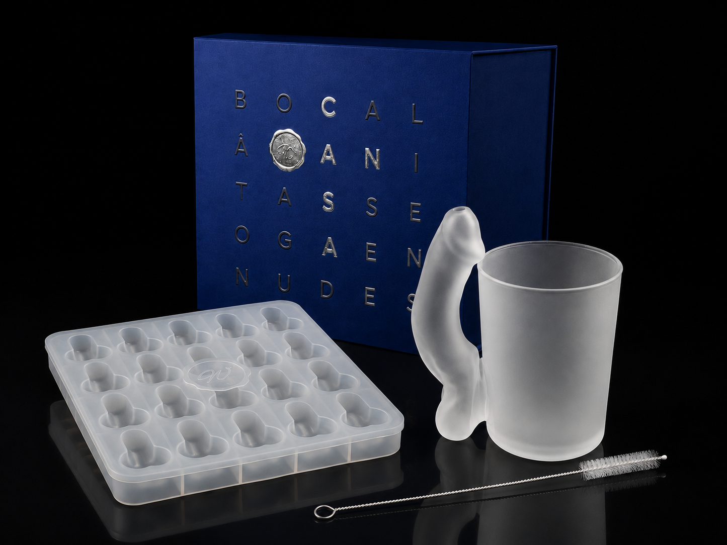 Glass D Mug gift set
